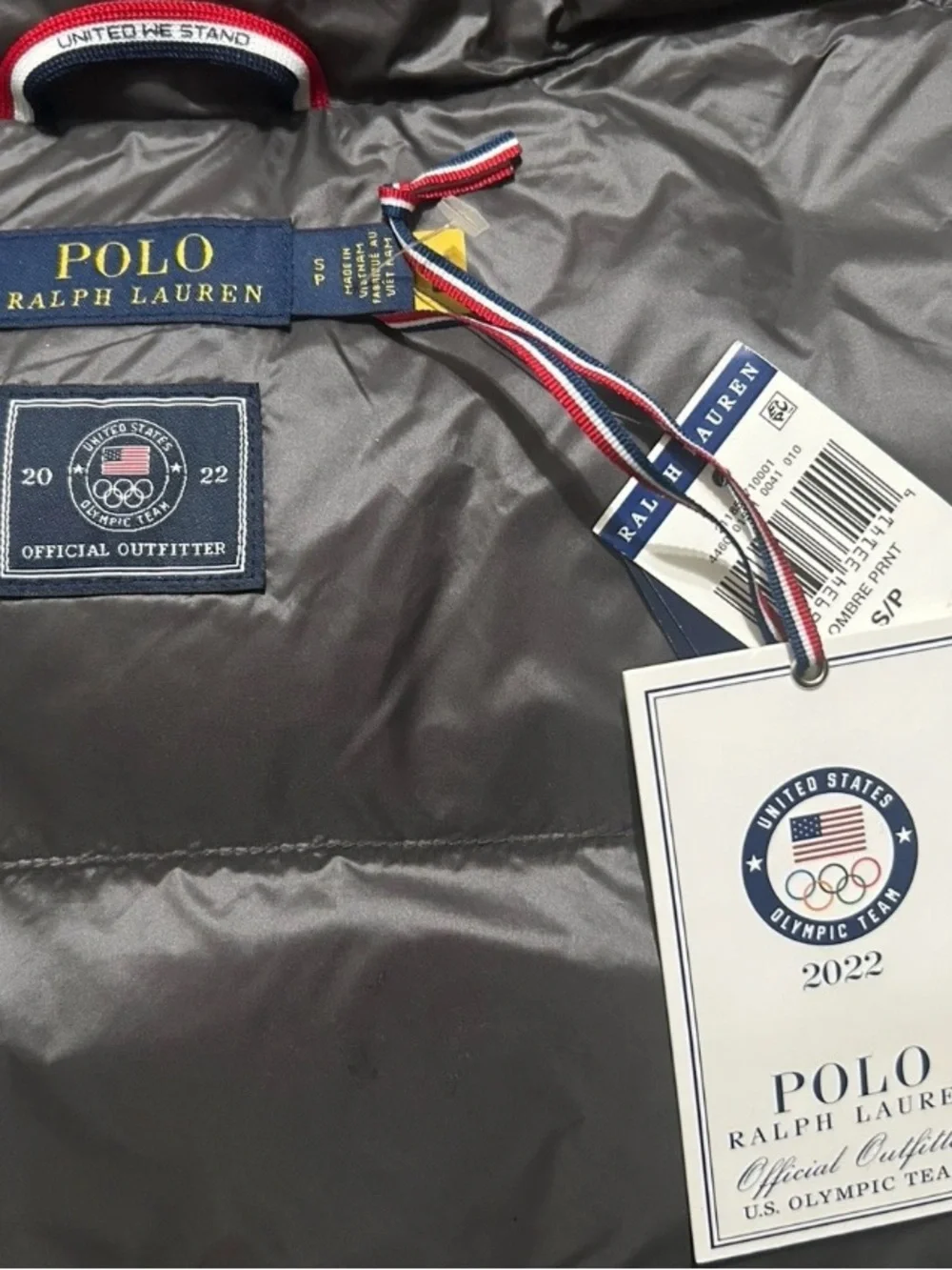 Polo Ralph Lauren Team USA Olympic Puffer Jacket 2022 Size S